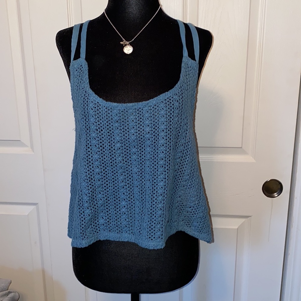 2/$25 Lagaci- Blue Crop Top